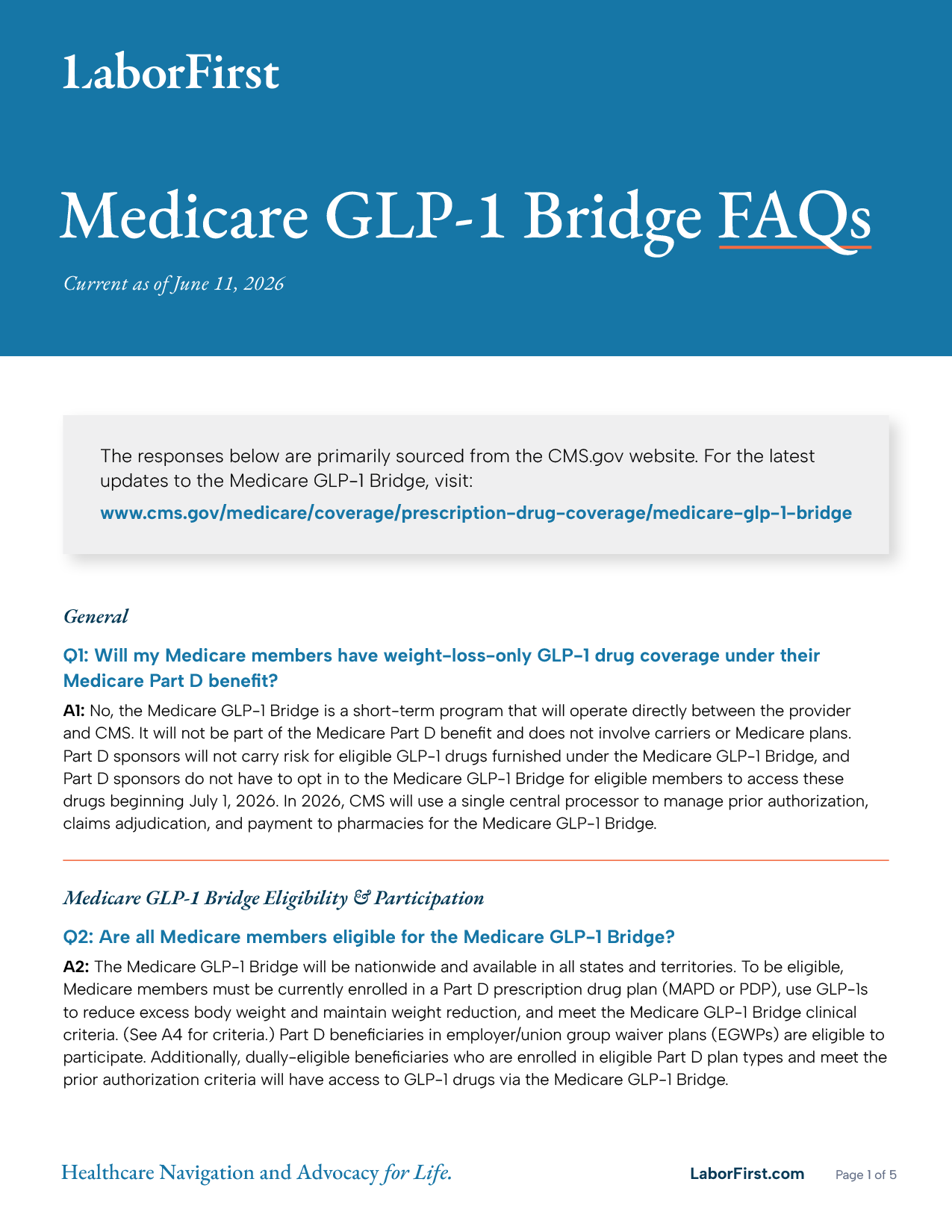 Medicare GLP-1 Bridge FAQs
