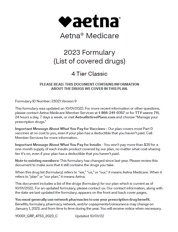 Chicago FOP Formulary Screenshot