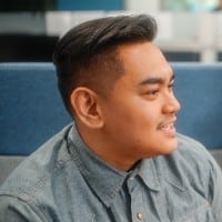 Man in Denim Button Up