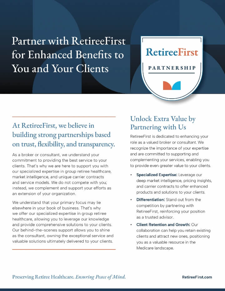 RetireeFirst Partnership flyer thumbnail