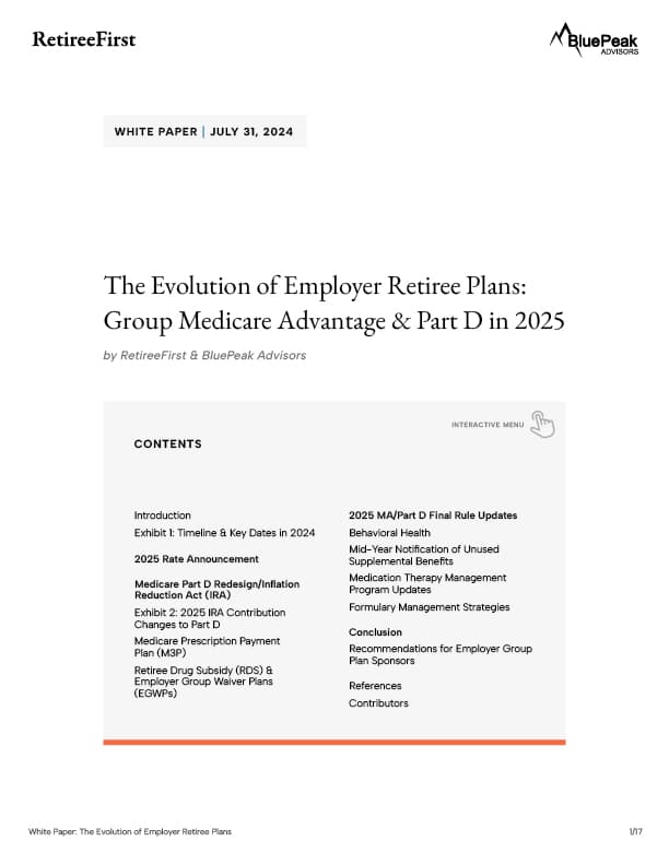 Retiree First white paper cover image